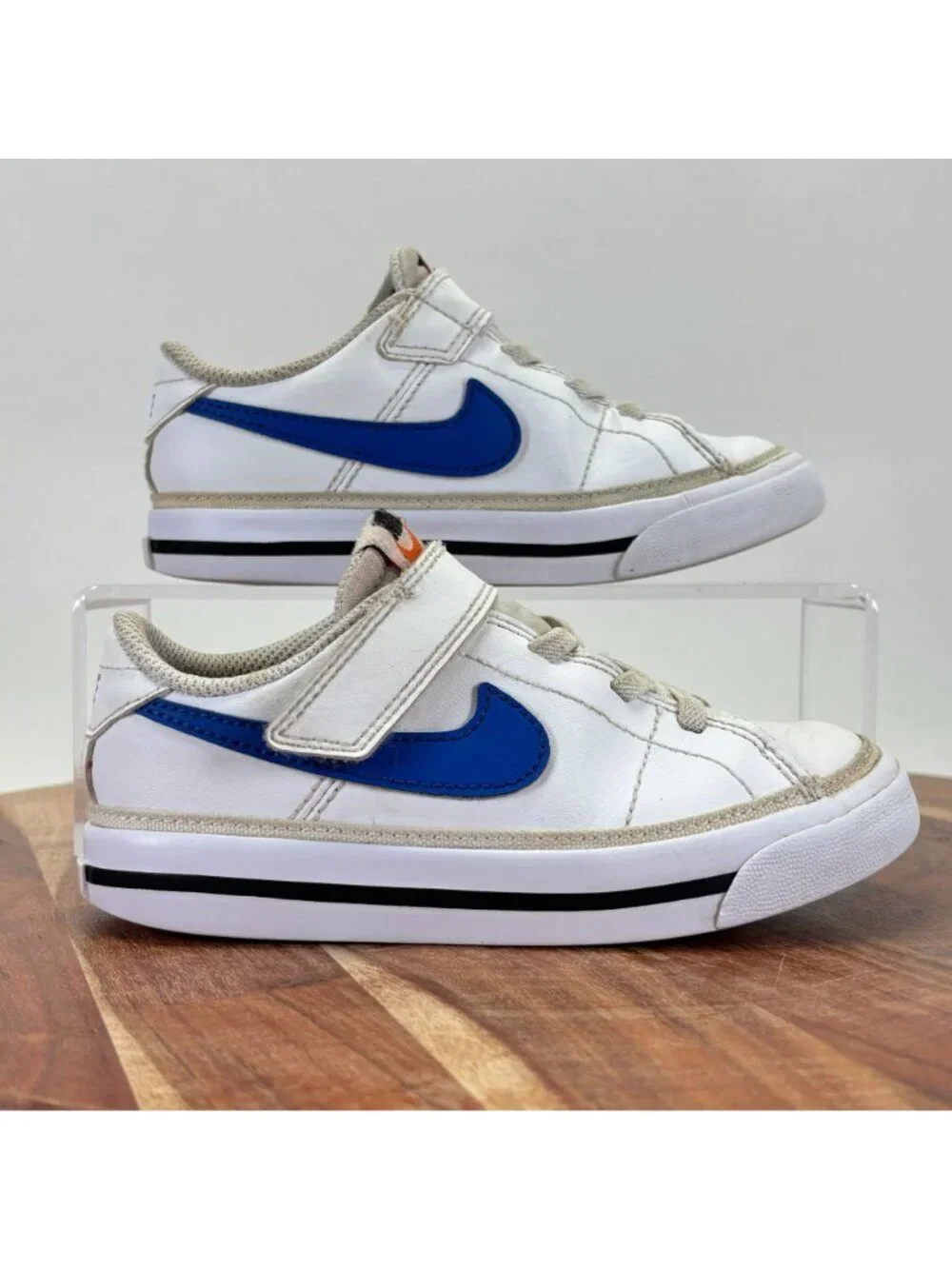 Nike Toddler Size 9C COURT LEGACY (TDV) White Game Royal Black DA5382 101